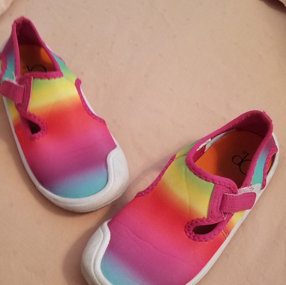 Little girl rainbow shoes